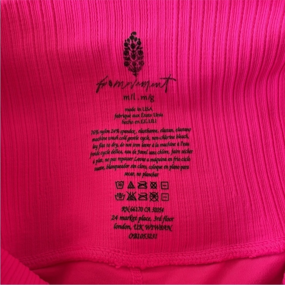 NWT FREE PEOPLE MOVEMENT Good Karma leggings size M/L tropical pink Barbiecore - Picture 6 of 9